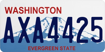 WA license plate AXA4425