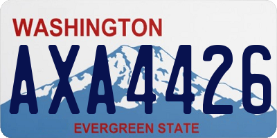 WA license plate AXA4426