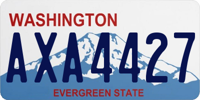 WA license plate AXA4427