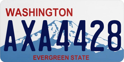 WA license plate AXA4428