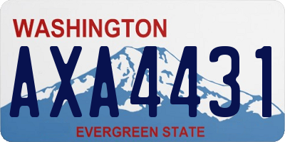 WA license plate AXA4431