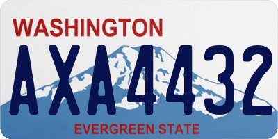 WA license plate AXA4432