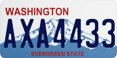 WA license plate AXA4433