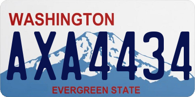 WA license plate AXA4434