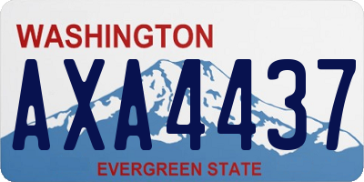 WA license plate AXA4437