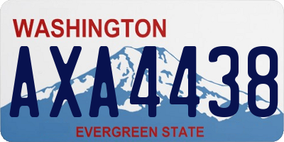 WA license plate AXA4438