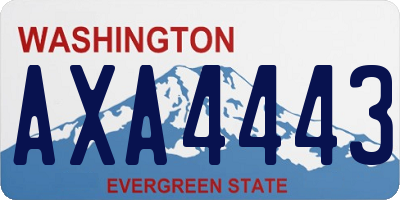 WA license plate AXA4443