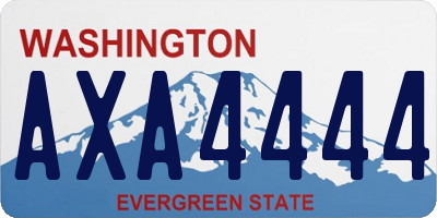 WA license plate AXA4444