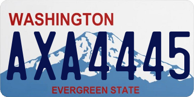 WA license plate AXA4445