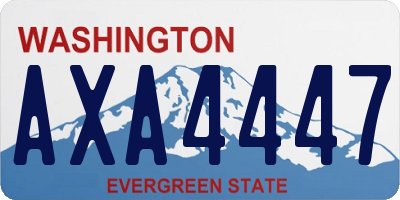 WA license plate AXA4447