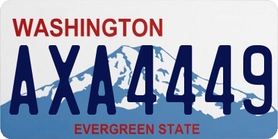 WA license plate AXA4449