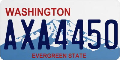 WA license plate AXA4450