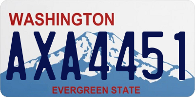 WA license plate AXA4451