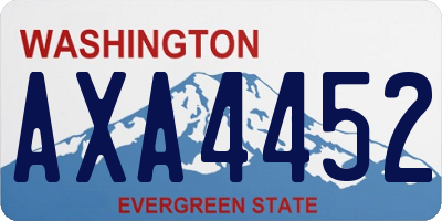 WA license plate AXA4452