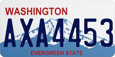 WA license plate AXA4453