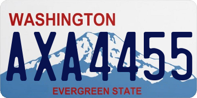 WA license plate AXA4455
