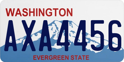 WA license plate AXA4456