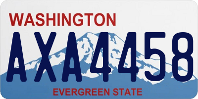 WA license plate AXA4458