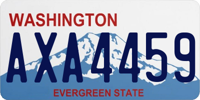 WA license plate AXA4459