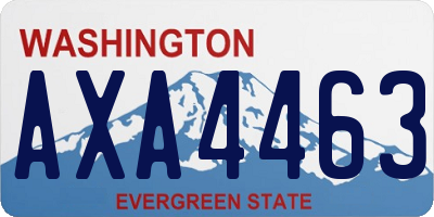 WA license plate AXA4463