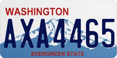 WA license plate AXA4465