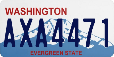 WA license plate AXA4471