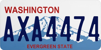 WA license plate AXA4474