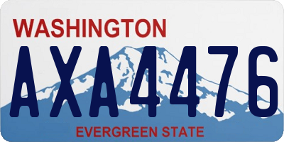 WA license plate AXA4476