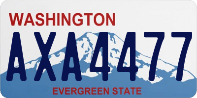 WA license plate AXA4477