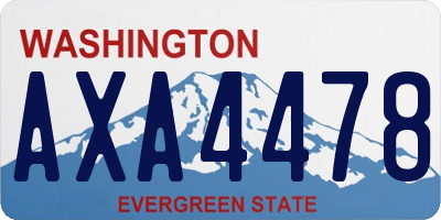 WA license plate AXA4478