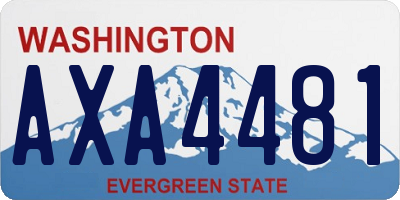WA license plate AXA4481