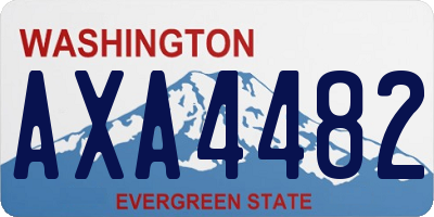 WA license plate AXA4482
