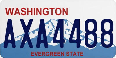 WA license plate AXA4488