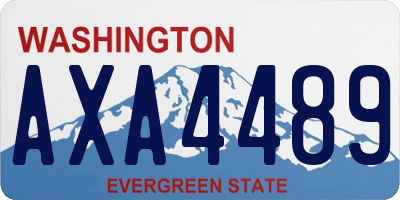 WA license plate AXA4489