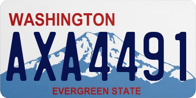 WA license plate AXA4491