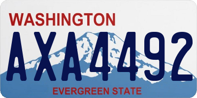WA license plate AXA4492