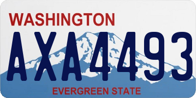 WA license plate AXA4493