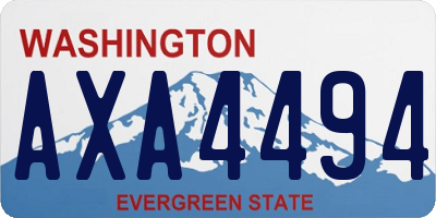 WA license plate AXA4494
