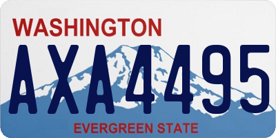 WA license plate AXA4495
