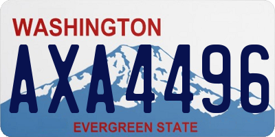 WA license plate AXA4496