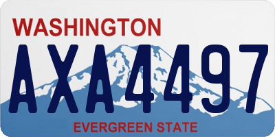 WA license plate AXA4497