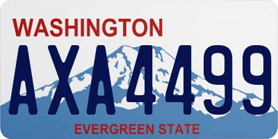 WA license plate AXA4499