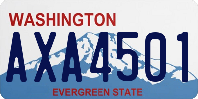 WA license plate AXA4501