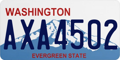 WA license plate AXA4502