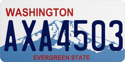 WA license plate AXA4503