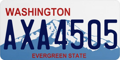 WA license plate AXA4505