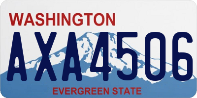 WA license plate AXA4506