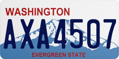 WA license plate AXA4507