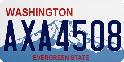 WA license plate AXA4508