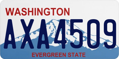 WA license plate AXA4509